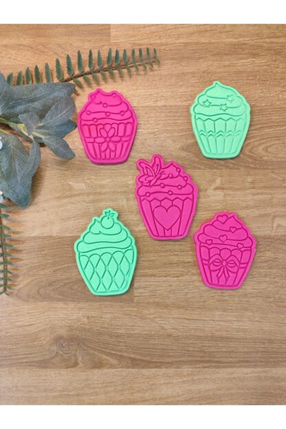 Sevimli Cupcake Kurabiye Kalıbı Seti - Görsel 3