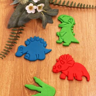 Trex Triceratops Stegosaurus Dinazor Ayak Izi 4lü Set Kurabiye Kalıbı