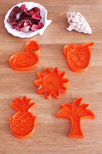Yaz Palmiye Flamingo Güneş Limonata Ananas 5'li Set Kurabiye Kalıbı