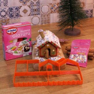 Yeniyıl Gingerbread Kolay Kurabiye Ev Yapım Kalıbı Ve Süsleme 4 Renk Glazür Yıldız Şekerleme Seti