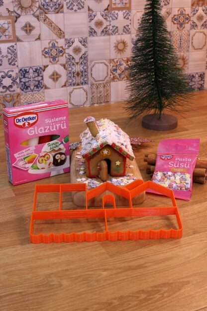 Yeniyıl Gingerbread Kolay Kurabiye Ev Yapım Kalıbı Ve Süsleme 4 Renk Glazür Yıldız Şekerleme Seti