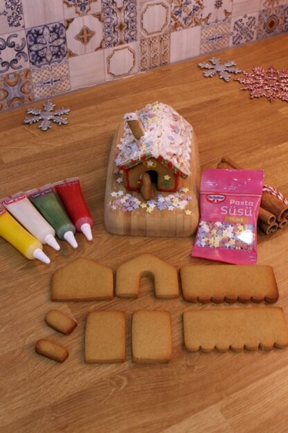 Yeniyıl Gingerbread Kolay Kurabiye Ev Yapım Kalıbı Ve Süsleme 4 Renk Glazür Yıldız Şekerleme Seti - Görsel 3