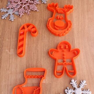 Yılbaşı Baston Şeker Ren Geyiği Çorap Gingerbreadman Kurabiye Kalıbı