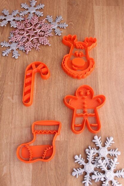 Yılbaşı Baston Şeker Ren Geyiği Çorap Gingerbreadman Kurabiye Kalıbı