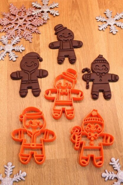 Yılbaşı Yeni Yıl Gingerbreadman Kurabiye Adam 3'lü Set Kurabiye Kalıbı