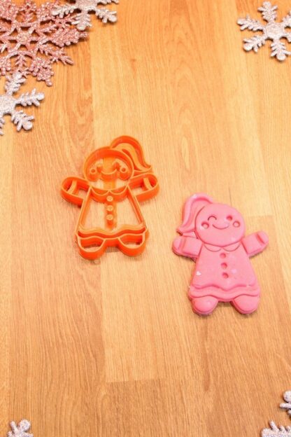 Yılbaşı Yeni Yıl Gingerbreadman Kurabiye Adam Ve Kadın Şeker Evi 3'lü Set Kurabiye Kalıbı - Görsel 6