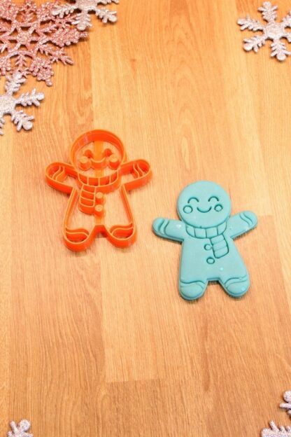Yılbaşı Yeni Yıl Gingerbreadman Kurabiye Adam Ve Kadın Şeker Evi 3'lü Set Kurabiye Kalıbı - Görsel 7