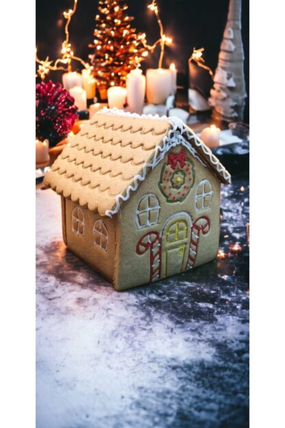 Yılbaşı Yeni Yıl Noel Kurabiye Evi Gingerbread House Kolay Yapım Kurabiye Kalıbı Seti Ve Glazür 100g