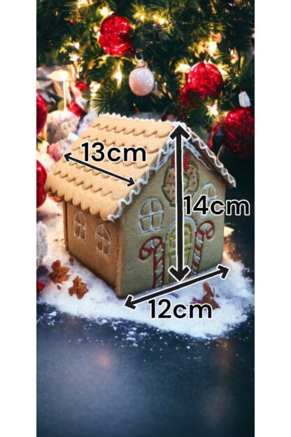 Yılbaşı Yeni Yıl Noel Kurabiye Evi Gingerbread House Kolay Yapım Kurabiye Kalıbı Seti Ve Glazür 100g - Görsel 4