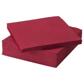 Büyük Koyu Kırmızı Renkli Kağıt Peçete 40x40 cm 25 Adet
