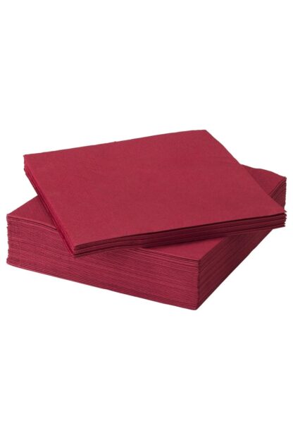 Büyük Koyu Kırmızı Renkli Kağıt Peçete 40x40 cm 25 Adet