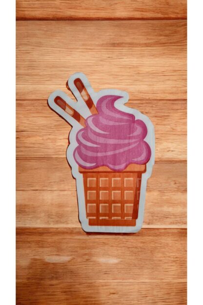 Dondurma İce Cream Desenli Renkli Baskılı Kağıt Peçete 16x8 cm