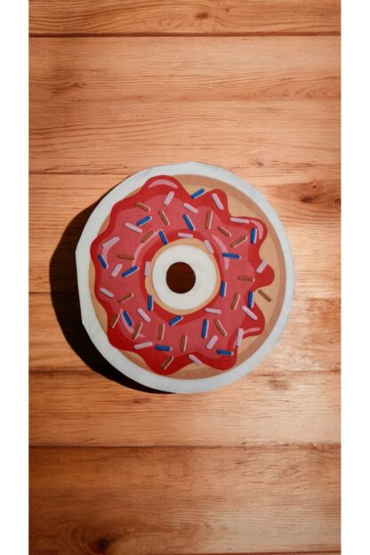 Donut Desenli Renkli Baskılı Kağıt Peçete 16x16 cm