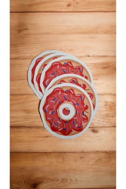 Donut Desenli Renkli Baskılı Kağıt Peçete 16x16 cm - Görsel 3