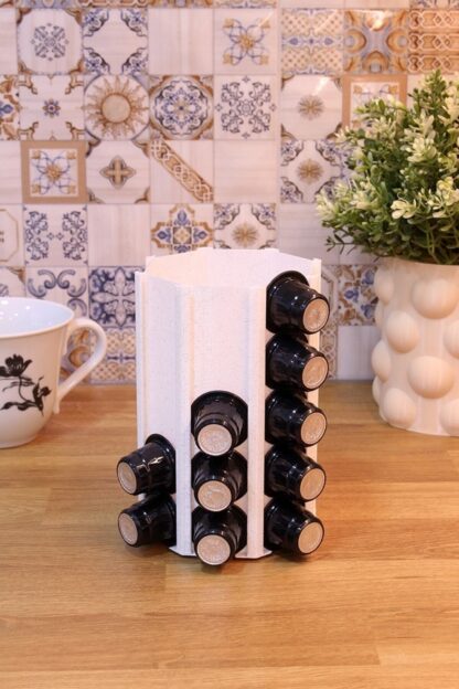 Nespresso Kapsül Kahve Uyumlu Tutucu Dekoratif Çok Amaçlı Stand Granit Görünümlü