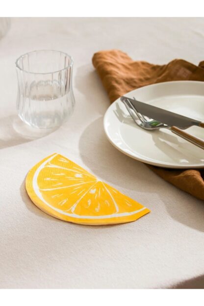Limon Desenli Renkli Baskılı Kağıt Peçete