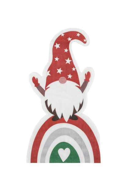 Yılbaşı Cüce Gnomes Gökkuşağı Kağıt Peçete