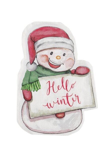 Yılbaşı Kardan Adam Snowman Kağıt Peçete