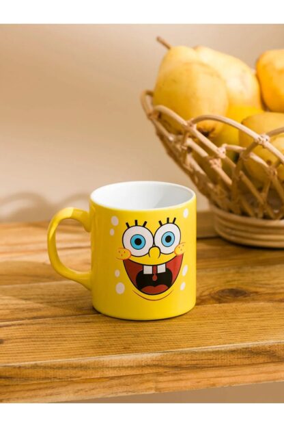 Sünger Bob Sponge Bob Temalı Renkli Baskılı Kupa 320 ml