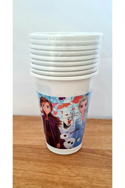 Frozen Karlar Ülkesi Prenses Elsa Desenli Kağıt Peçete Tabak Bardak Set - Görsel 5