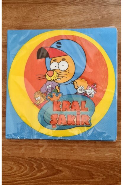 Kral Şakir Desenli Kağıt Peçete Tabak Bardak Set - Görsel 4
