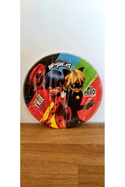 Miraculous LadyBug Uğur Böceği ile Kara Kedi Desenli Kağıt Peçete Tabak Bardak Set - Görsel 5