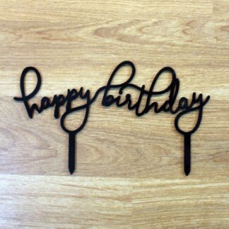 Happy Birthday El Yazısı Doğum Günü Pasta Dekoru