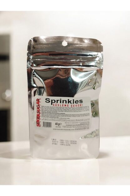 Yılbaşı Temalı Pasta Süsü Sprinkles Süsleme Şekeri Altın Yıldız Kalp No:7 - Görsel 2