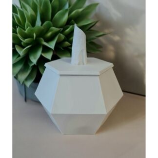 Hexagon Tuvalet Kağıdı Rulosu Uyumlu Dekoratif Peçetelik Beyaz