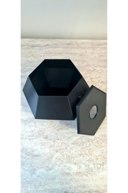 Hexagon Tuvalet Kağıdı Rulosu Uyumlu Dekoratif Peçetelik Siyah - Görsel 6
