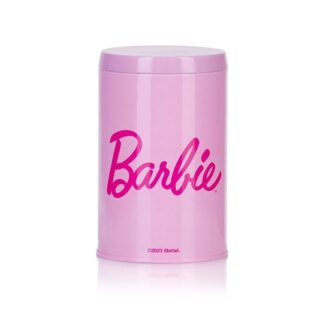 Barbie Baskılı Metal Kurabiye Saklama Kabı 800ml Pembe