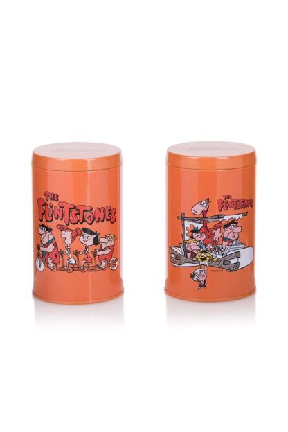 Flintstones Taş Devri Baskılı Metal Kurabiye Saklama Kabı 2'li Set 800mlx2 - Görsel 4