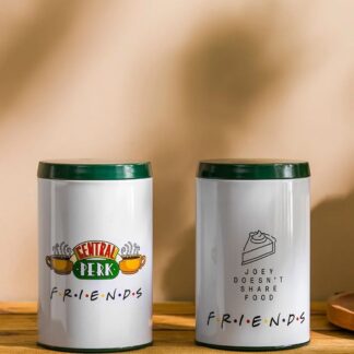 Friends Central Perk Joey Doesn't Share Food Baskılı Metal Kurabiye Saklama Kabı 2'li Set