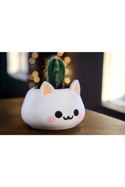 Kawai Sevimli Kedi Saksı