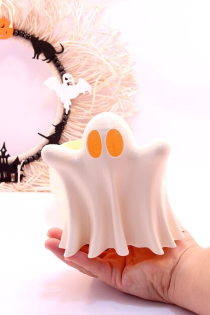 Halloween Cadılar Bayramı Dekoru Süsü Kuru Kafa Skull Hayalet Mumluk Tealight - Görsel 4