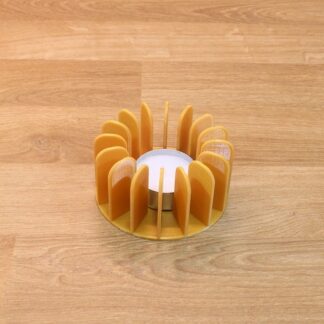 Modern Perdeli Tealight Tutucu Mumluk Altın Rengi