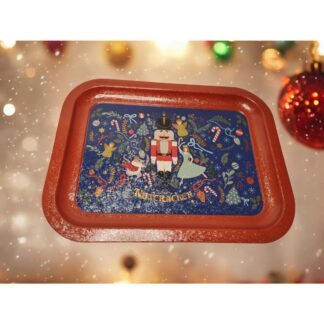 Yılbaşı Kurşun Asker Fındıkkıran Baskılı Metal Tepsi 23x30 cm