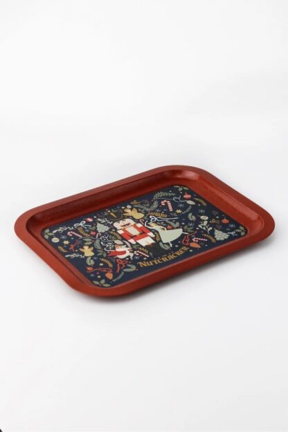 Yılbaşı Kurşun Asker Fındıkkıran Baskılı Metal Tepsi 23x30 cm - Görsel 3