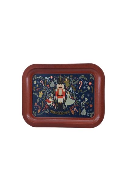 Yılbaşı Kurşun Asker Fındıkkıran Baskılı Metal Tepsi 23x30 cm - Görsel 4