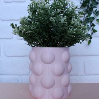 Bubble Dekoratif Vazo Saksı Toz Pembe