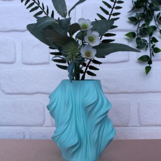 Dalgalı Dekoratif Vazo Su Yeşili