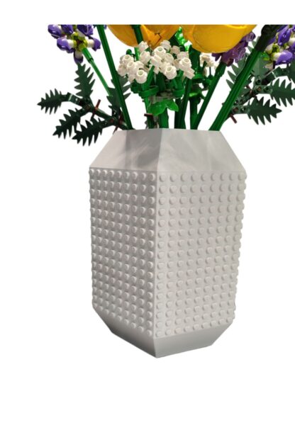 Lego Çiçek Uyumlu Özel Tasarım Büyük Dekoratif Vazo - Görsel 5