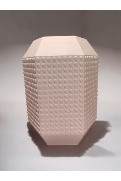 Lego Çiçek Uyumlu Özel Tasarım Büyük Dekoratif Vazo Pastel Pembe - Görsel 2