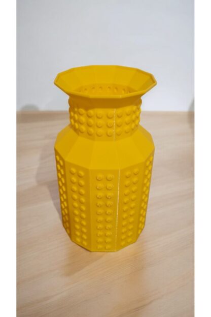 Lego Çiçek Uyumlu Özel Tasarım Dekoratif Vazo Sarı - Görsel 4