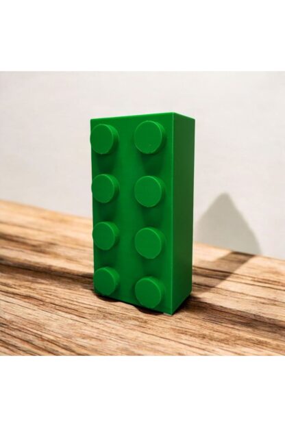 Renkli Blok Brick Özel Tasarım Modern Dekoratif Vazo Yeşil - Görsel 2