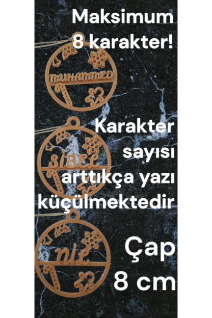 Kişiye Özel Yılbaşı Ağacı Süsü Ornament İyi Dilek İsme Özel Üretim - Görsel 4