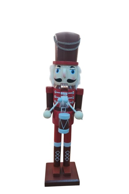 Yılbaşı Dekoru Ahşap Fındıkkıran Trampet Çalan Kurşun Asker Nutcracker - Görsel 2