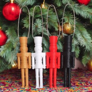 Yılbaşı Temalı Fındıkkıran Nutcracker Kurşun Asker 4'lü Set Ağaç Süsü