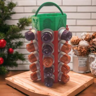 Yılbaşı Özel Sınırlı Sayıda Nespresso Kapsül Kahve Uyumlu Stand Kırmızı