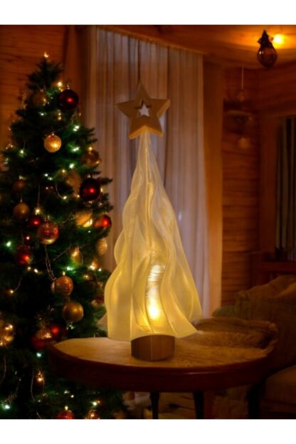 Alev Efektli Titreyen Led Mum Işıklı Yılbaşı Noel Çam Ağacı